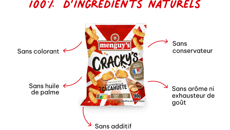 Pack de Cracky's Menguys saveur cacahuète