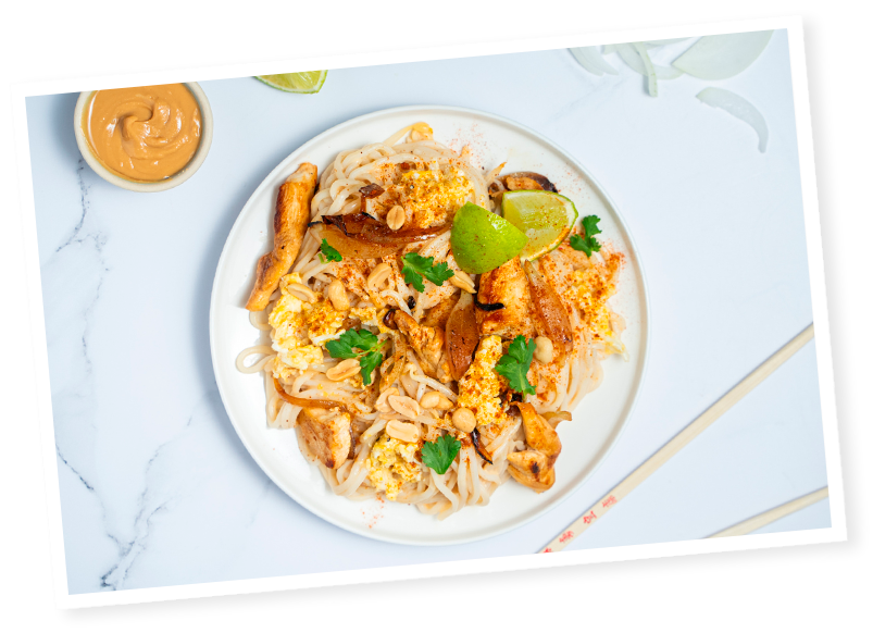 Pad thaï au poulet & beurre de cacahuète