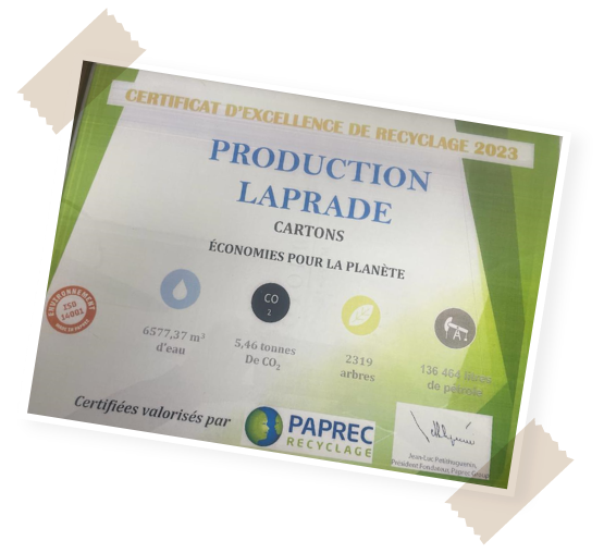 Certificat d'excellence de recyclage